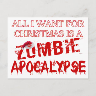 jul Zombie Apocalypse Helg Vykort