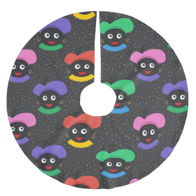 Jul Zwarte Piet Julgransmatta Borstad Polyester (Framsidan)