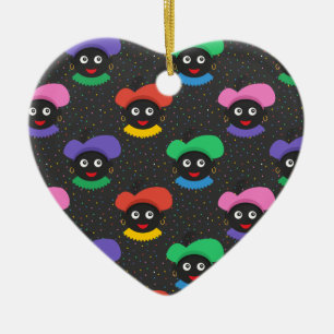 Jul Zwarte Piet Julgransprydnad Keramik