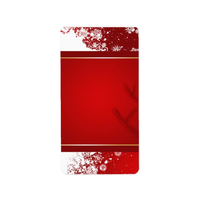 Juladress, etikett adressetikett (Framsidan)