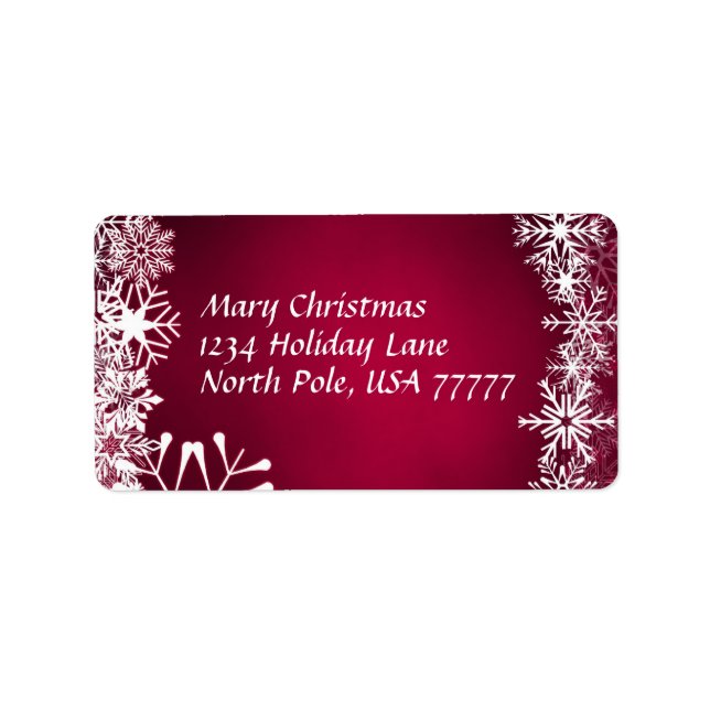 Juladress, etikett adressetikett (Framsidan)