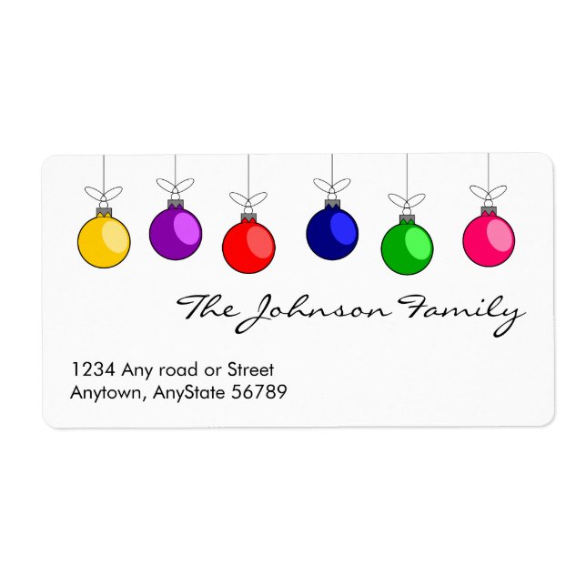 Juladress, etikett fraktsedel (Framsidan)