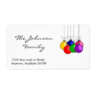 Juladress, etikett fraktsedel