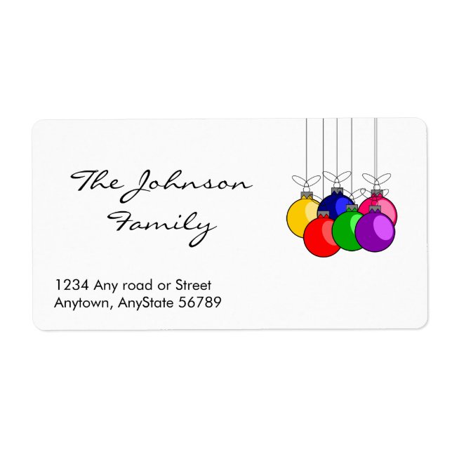 Juladress, etikett fraktsedel (Framsidan)