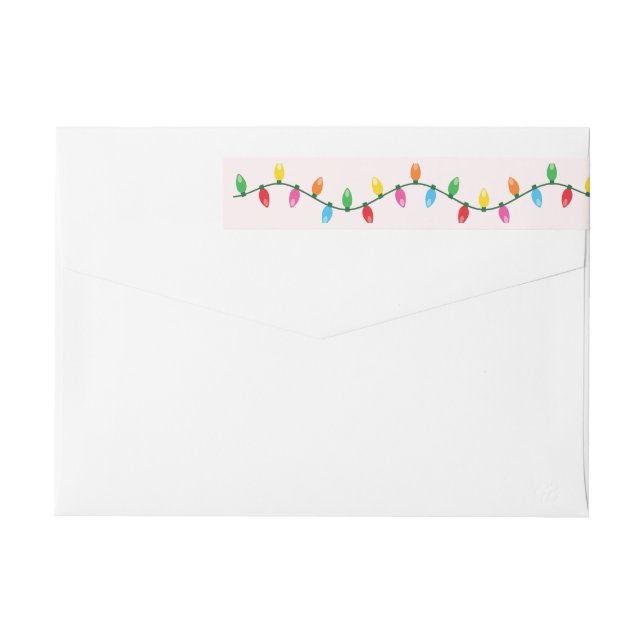 Juladressetikett för Merry & Bright Ljus Etikettband (Baksidan)