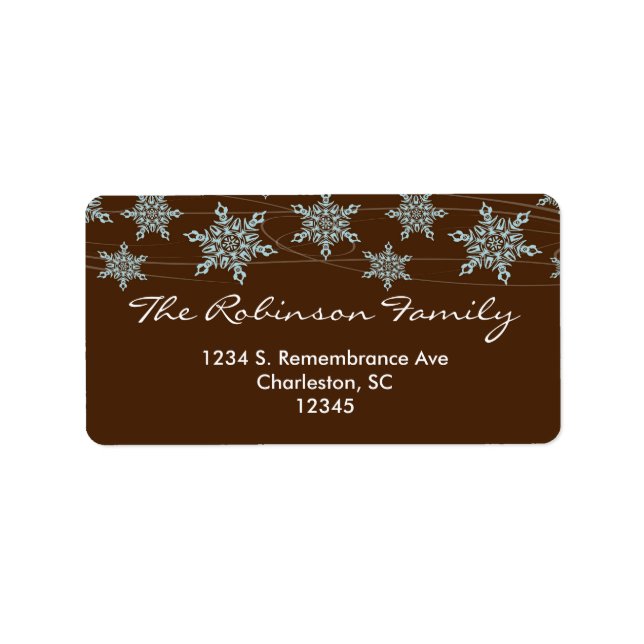 Juladressetikett för vinterVind Adressetikett (Framsidan)