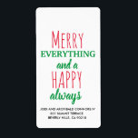 Juladressetikett - Helgdag Adress Fraktsedel<br><div class="desc">Julens adressetikett - julstämpling Adress Sticker - julreturadressetikett - God jul adressetikett</div>