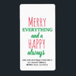 Juladressetikett - Helgdag Adress Fraktsedel<br><div class="desc">Julens adressetikett - julstämpling Adress Sticker - julreturadressetikett - God jul adressetikett</div>
