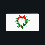JulAdressetiketter CHRISTMAS HOLLY Adressetikett<br><div class="desc">Jul-Adressetiketter Holly Design</div>