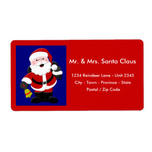 Juladressetiketter - Santa Fraktsedel