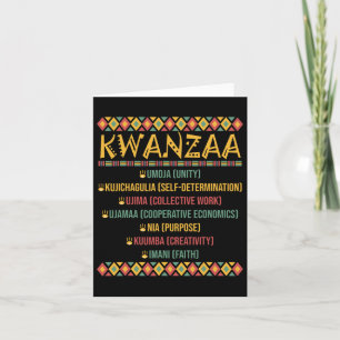 Julafrikansk Lycklig Kwanzaa 7 Sju P Kort