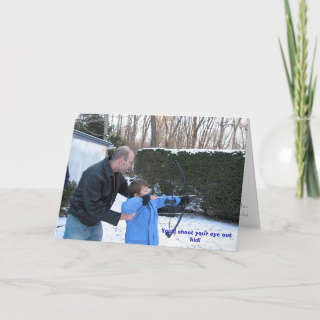 Julafton 2006 Jtown027, du skjuter ut öga! Helgkort (Framsida)