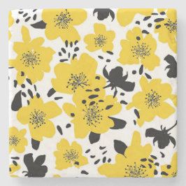 Julafton Abstrakt utan smak med isolerade blommor Stenunderlägg