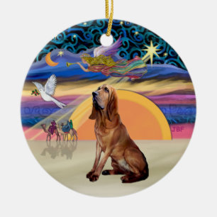 Julafton Angel - Bloodhound Julgransprydnad Keramik