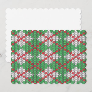JULAFTON ARGYLE STICKA 5x7 - platta kort/Vågrät Julkort