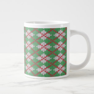 JULAFTON ARGYLE STICKA Big White Mugg Jumbo Mugg