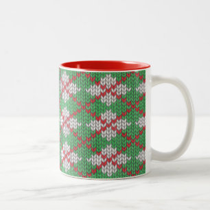 JULAFTON ARGYLE STICKA Red Two Tone Mugg