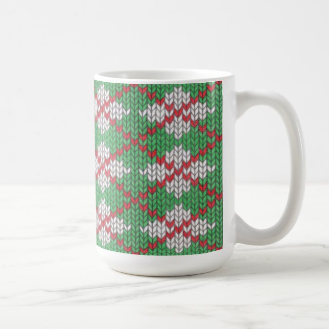 JULAFTON ARGYLE STICKA Tall White Mugg (Höger)