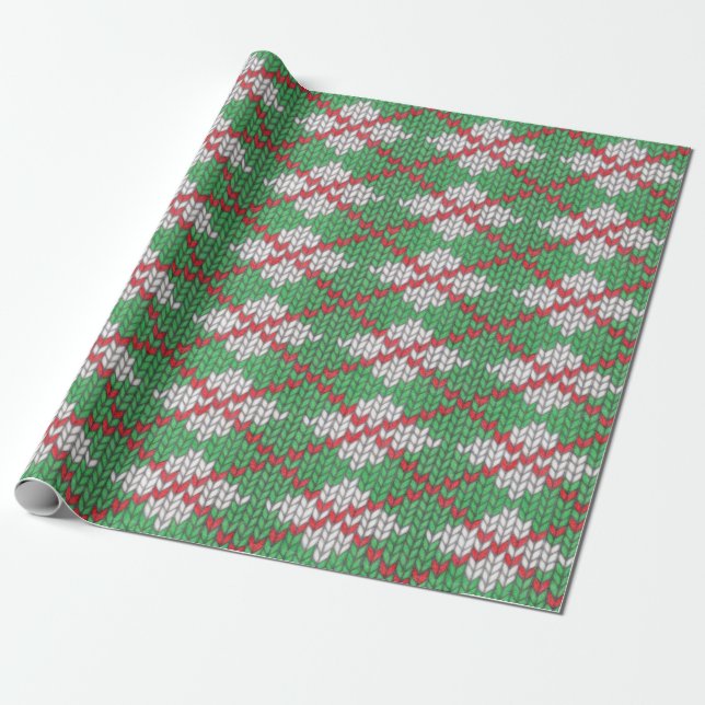 JULAFTON ARGYLE STICKA Wrapping Papper Presentpapper (Utrullad)