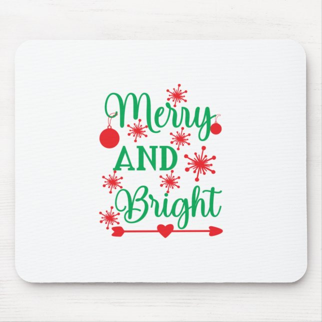 Julafton Art Merry och Bright Musmatta (Framsidan)