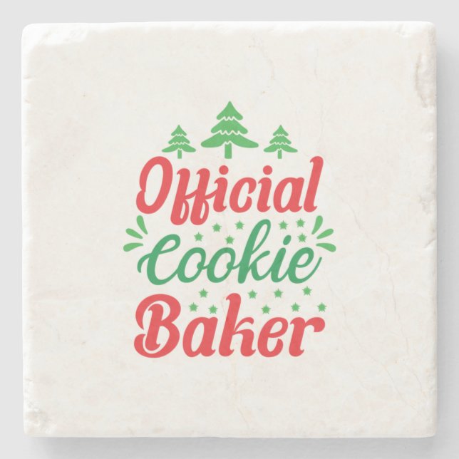 Julafton Art Officiell Cookie Baker Stenunderlägg (Framsidan)