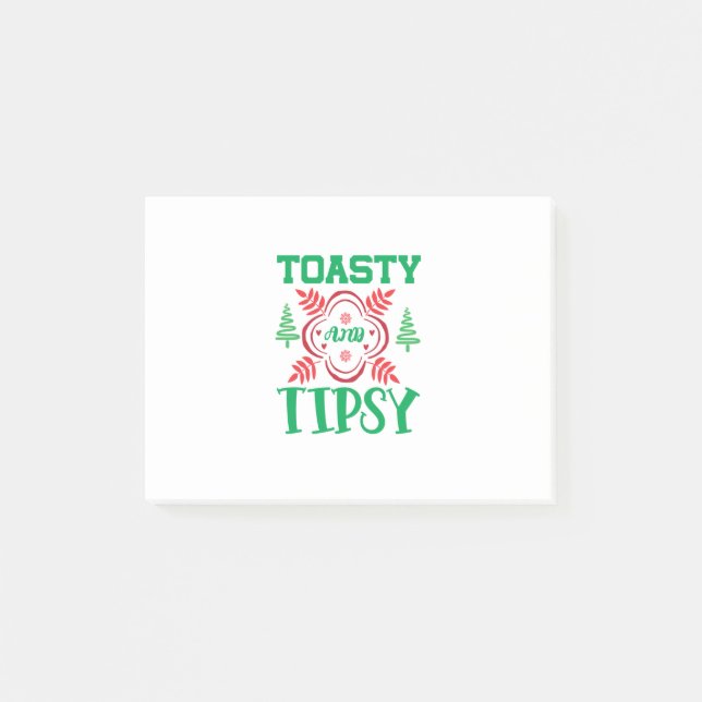 Julafton Art Toasty och Tipsy Post-it Block (Framsida)