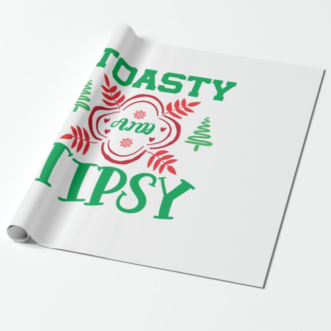 Julafton Art Toasty och Tipsy Presentpapper (Utrullad)