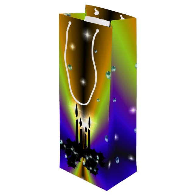 Julafton Artdeco on Lila Gult Rainbow (Baksidan Vinklad)