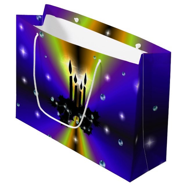 Julafton Artdeco on Lila Gult Rainbow (Framsidan Vinklad)