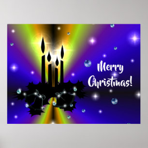 Julafton Artdeco on Lila Gult Rainbow Poster