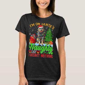 Julafton Australian Cattle Hund på Santa's Naughty T Shirt