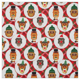 julafton av christmas hipster-apor tyg