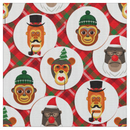 julafton av christmas hipster-apor tyg