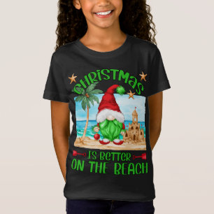 Julafton-avdunstning på Beach Funny Gnome T Shirt