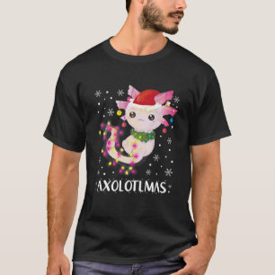 Julafton Axolotlmas Fish jul Ljus Axolotl Liza T Shirt