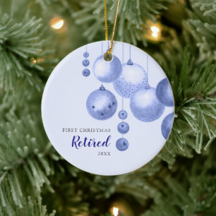 Julafton Baubles, den första julen, pensionerad Pe Julgransprydnad Keramik