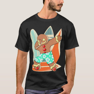 Julafton Beach Boy Dabbing Pepparkaksgubbe jul T Shirt