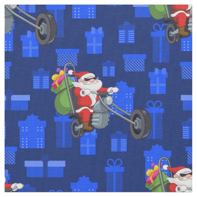 julafton biker jultomten tyg (Närbild)