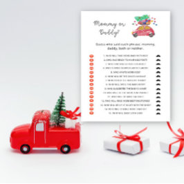 Julafton bil- mamma- eller babyduschspel