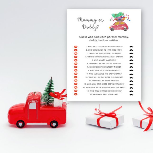 Julafton bil- mamma- eller babyduschspel (Skapare uppladdad)