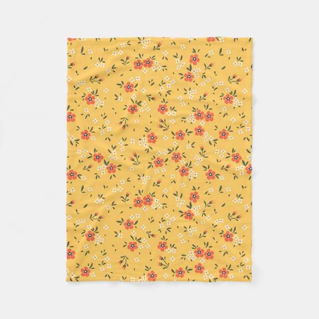 Julafton Blommigt och Hardy Fleecefilt (Framsidan)