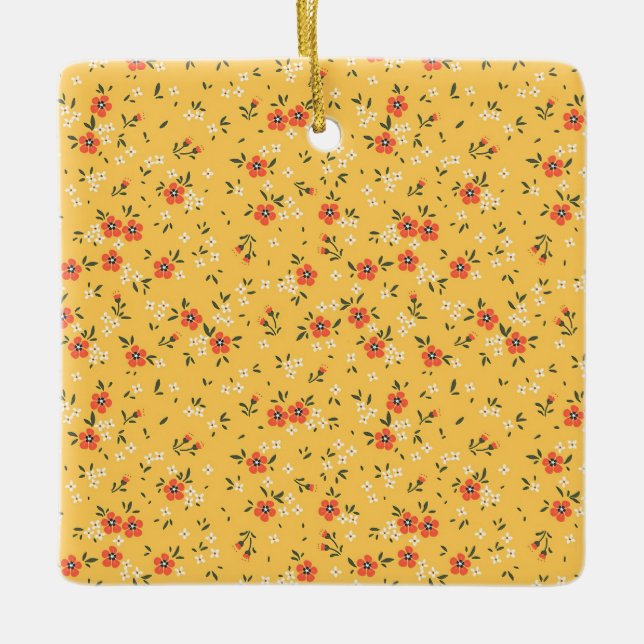 Julafton Blommigt och Hardy Julgransprydnad Keramik (Framsida)