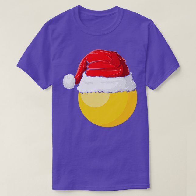 Julafton Bord Tennis Boll Santa Hat jul Ping Po T Shirt (Design framsida)