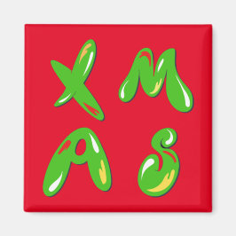 Julafton bubbeltext magnet