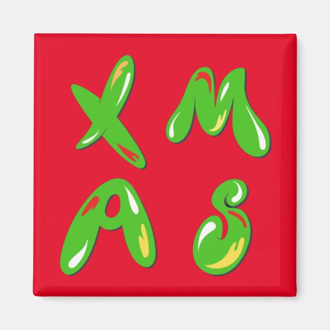 Julafton bubbeltext magnet (Framsidan)