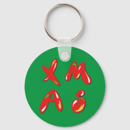 Julafton bubbeltext nyckelring