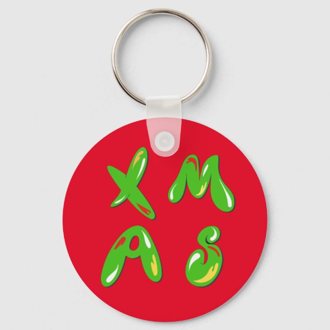 Julafton bubbeltext nyckelring (Framsida)