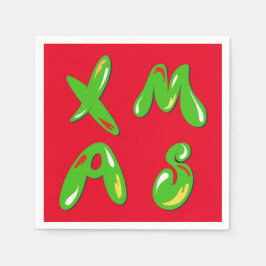 Julafton bubbeltext pappersservett