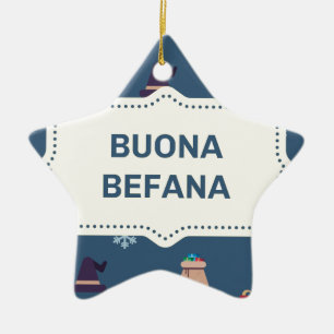 julafton buona Befana Julgransprydnad Keramik