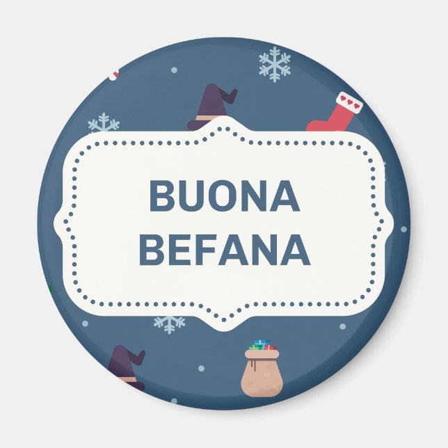 julafton buona Befana Magnet (Framsidan)